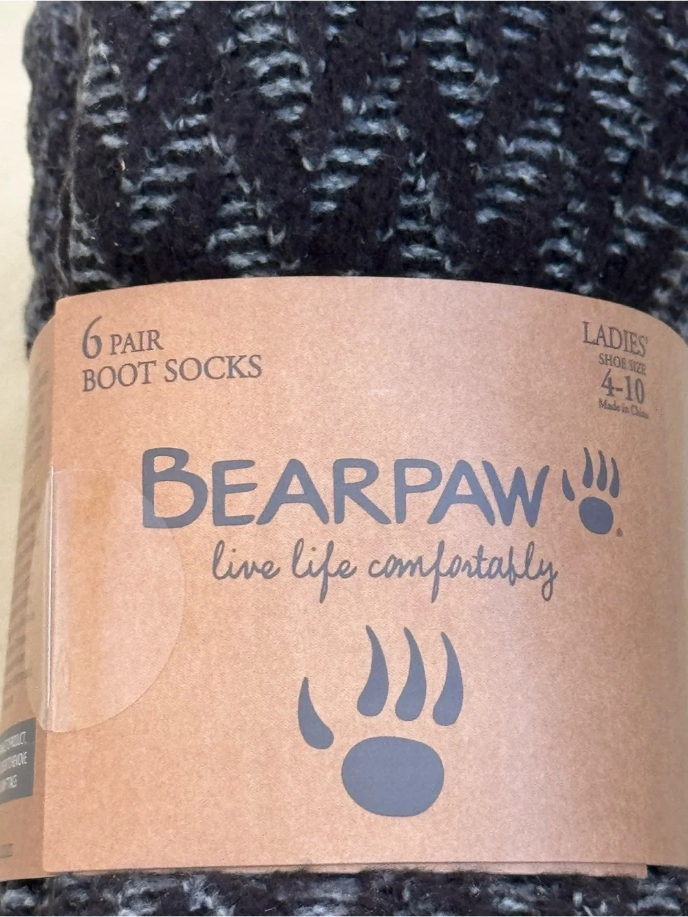 Bear paw women’s Boot Socks 4-10